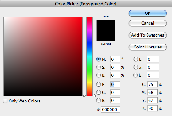 Photoshop one field for hex